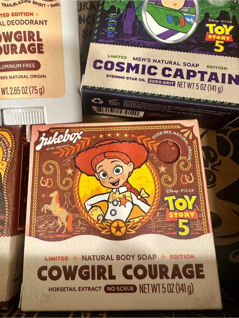 Dr. Squatch Toy Story 5 Limited Edition Soap Deodorant 5 Pc Set NEW - Picture 4 of 5